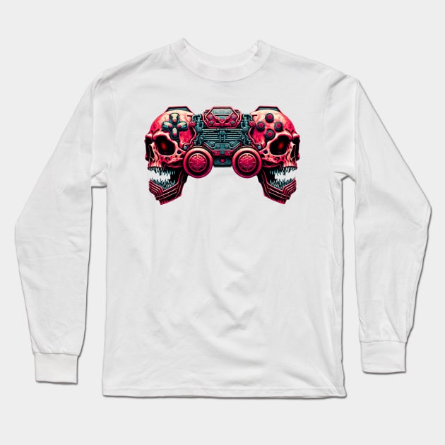 Evil Game Controller - Devil Red Edition Long Sleeve T-Shirt by AnAzArt